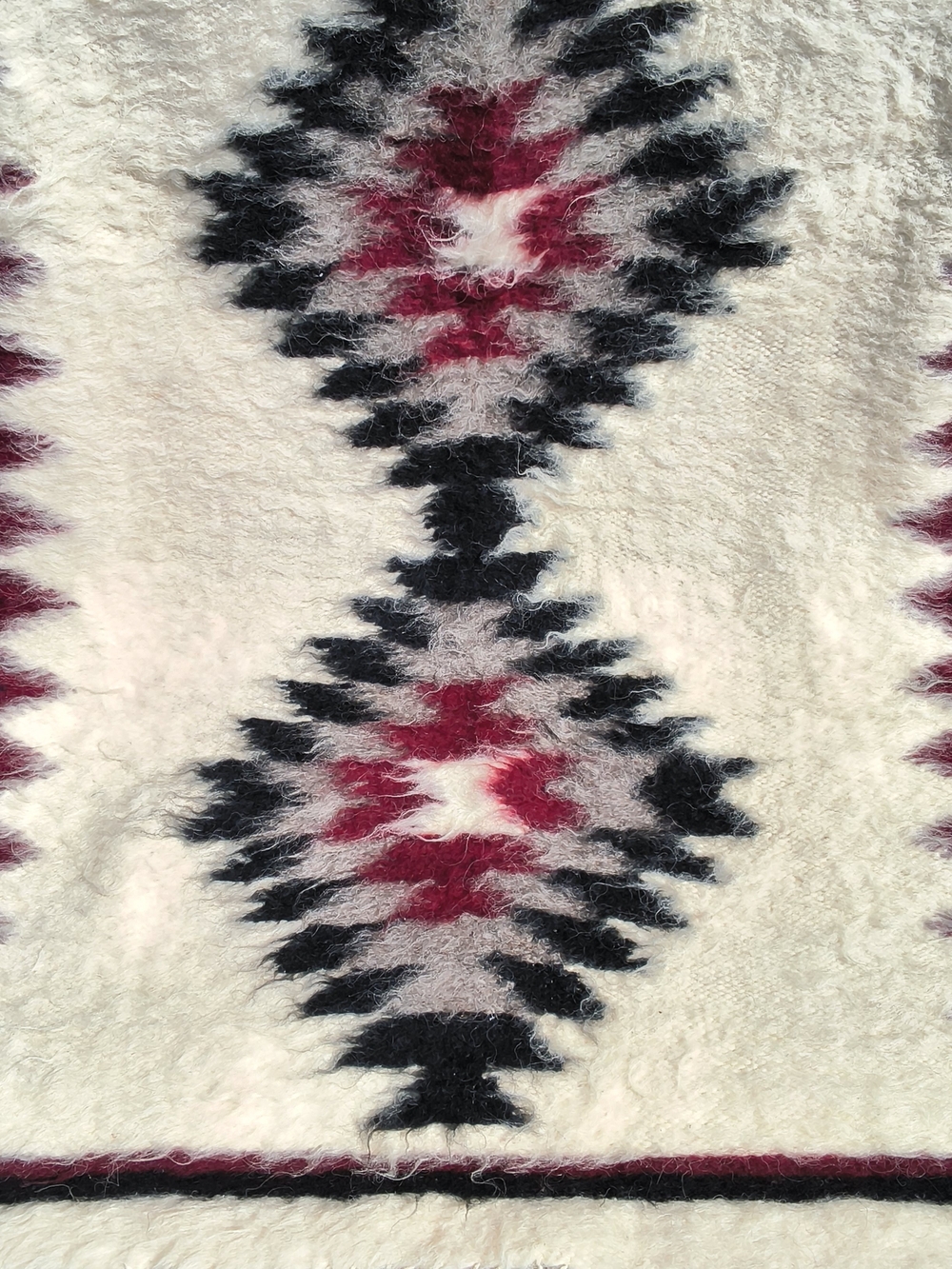 Vintage Handmade Hutsul Lizhnyk 100% Sheep Wool Blanket/Rug - Picture 8 of 16